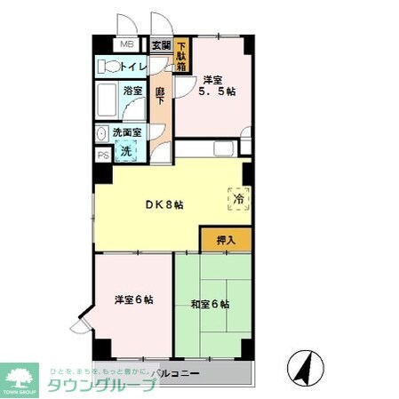 プレジール井山の物件間取画像